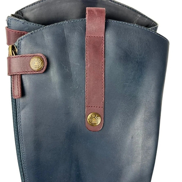 NEW‎ Sam Edelman Penny Riding Boots Blue and Green RARE - Picture 2 of 9